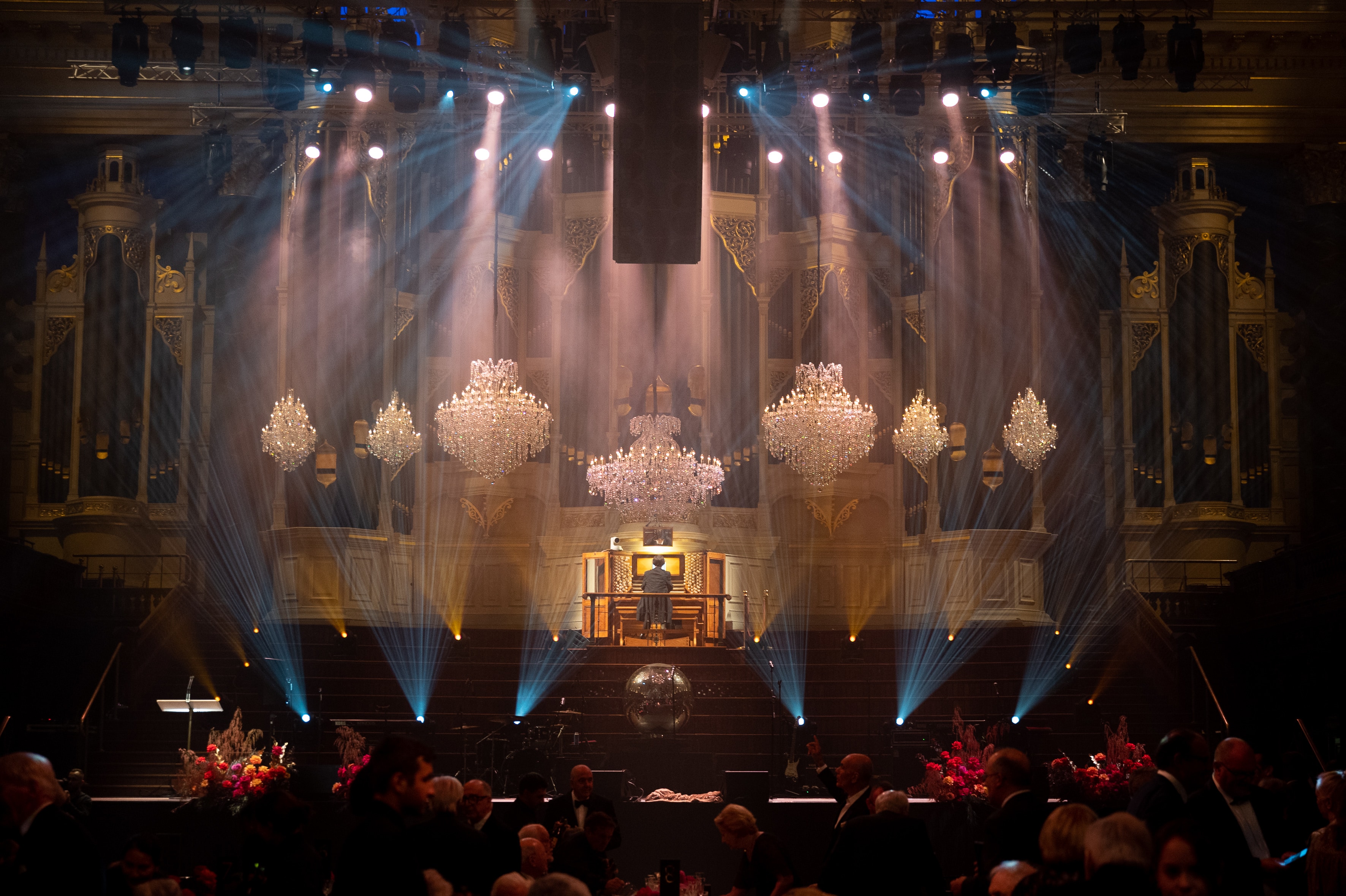 Sydney Town Hall gala chandelier styling
